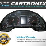 Instrument cluster dashboard for Audi A4 (B6 B7) model with various gauges and displays.