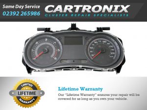 Renault Clio 3 instrument cluster dashboard with speedometer and tachometer, measuring 3-inch.