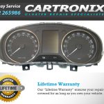 Skoda Fabia dashboard instrument cluster with speedometer and digital display from Cartronix.
