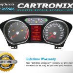 Instrument cluster dashboard for Ford S-Max with speedometer and display features.