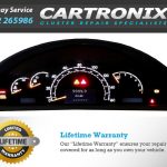 Instrument cluster for Mercedes S-Class displaying speedometer and warning lights.