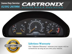 Mercedes E C & CLK W210 / W202 / W208 instrument cluster with gauges and indicators, 208-inch.