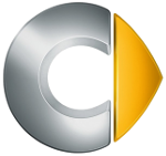 Smart Logo Logo of Smart, featuring a silver and yellow design with a stylized letter C.
