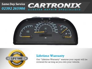 Mercedes Vito W638 instrument cluster with speedometer and gauges, measuring 638-inch.