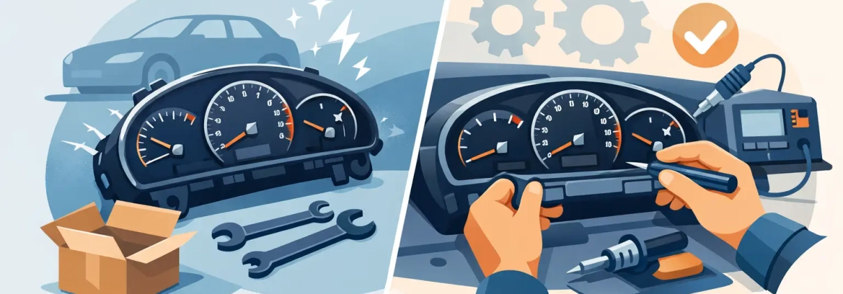 Used instrument cluster vs original repair