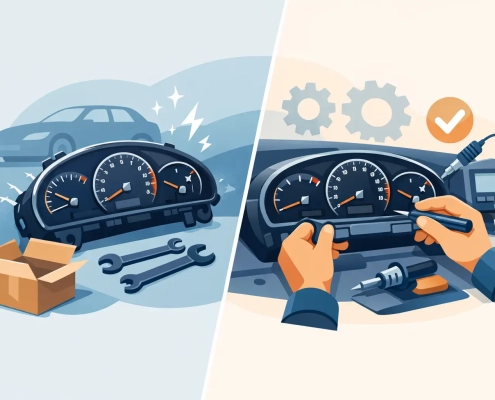 Used instrument cluster vs original repair